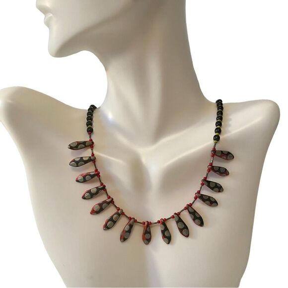 Gorgeous & One of a Kind Juried Artisan Created Polymer Clay 2 sided Necklace. - Picture 4 of 7